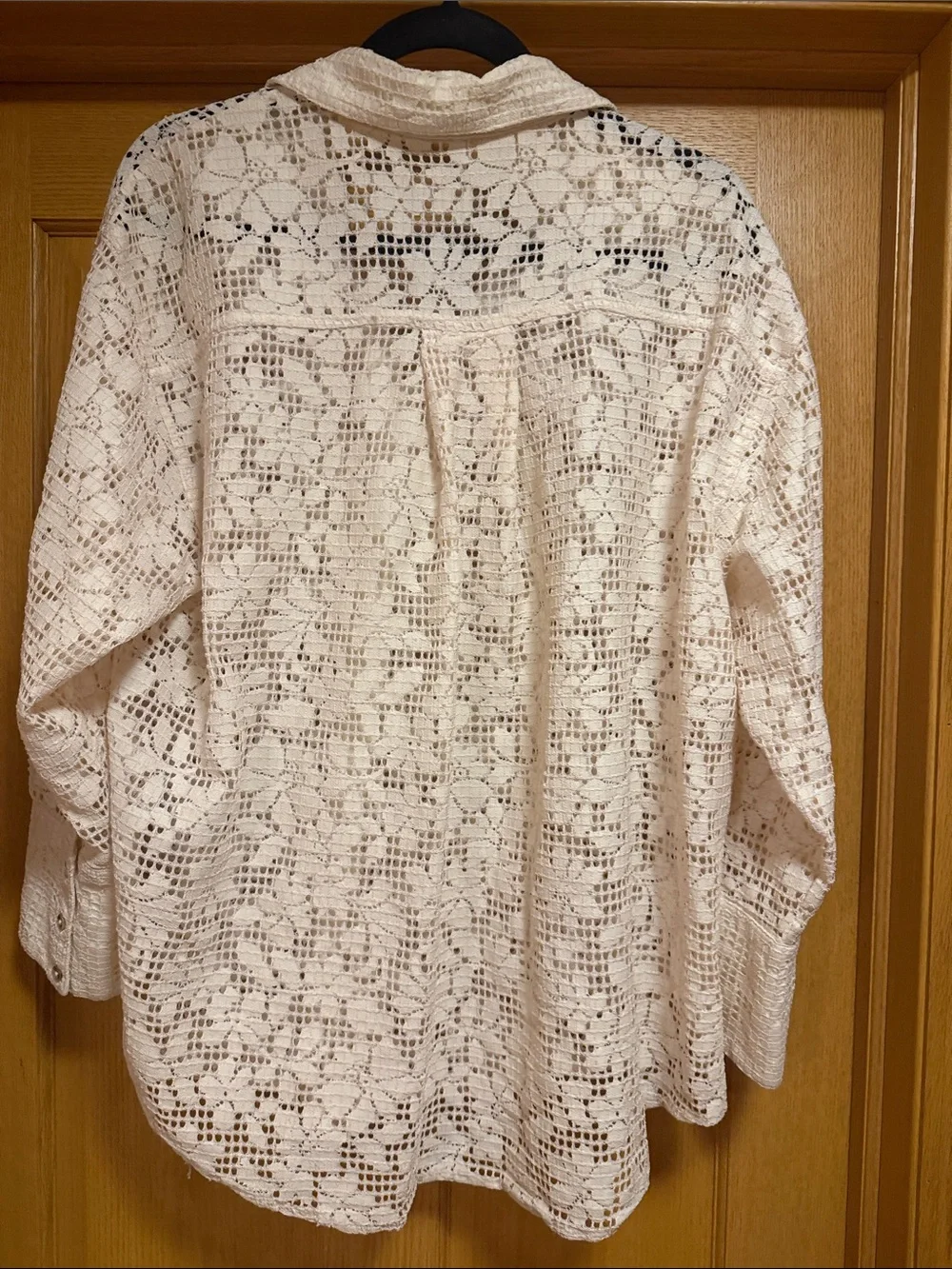 Free People In Your Dreams Lace Buttondown White M